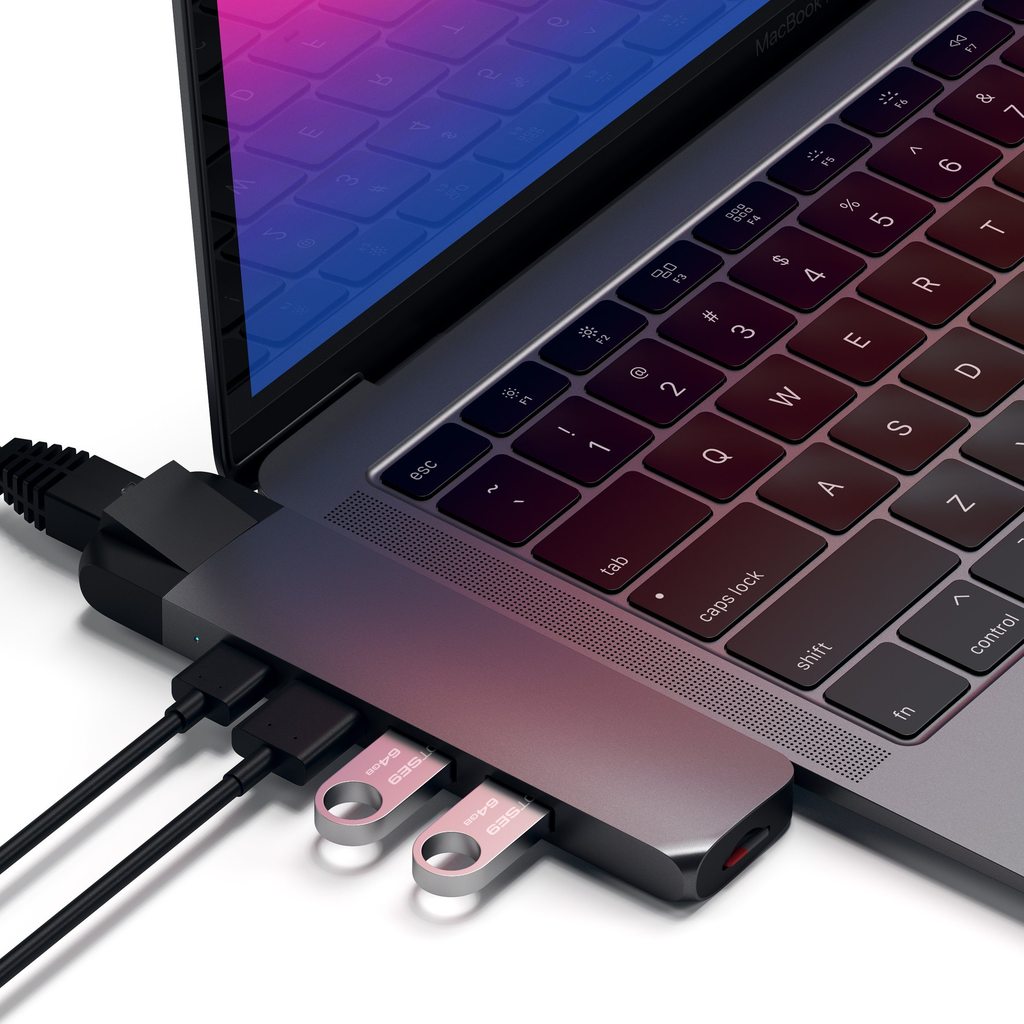 PRO HUB USB-C CON ETHERNET + HDMI 4K SPACE GRAY