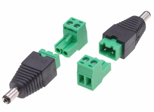 Adattatore Plug DC 2.5x5.5 mm Maschio Terminal Block 2 pin
