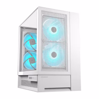 COUGAR CASE MID TOWER OMNY X WHITE 2xTG 4xFAN ARGB + HUB (supp GPU VERTICAL CGR-2WA3W-RGB