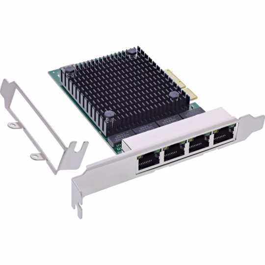 InLine Scheda di rete Quad Gigabit, 4x RJ45 2,5Gb/s, PCIe x4