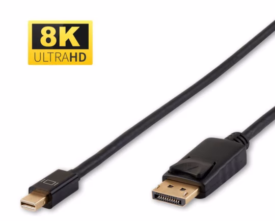 MicroConnect DP-MMG-100MBV1.4 8K Mini Displayport to Displayport Cable 1m