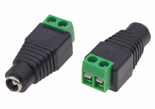 Adattatore Alimentazione Plug DC 2.5x5.5mm Femmina Terminal Block 2 pin