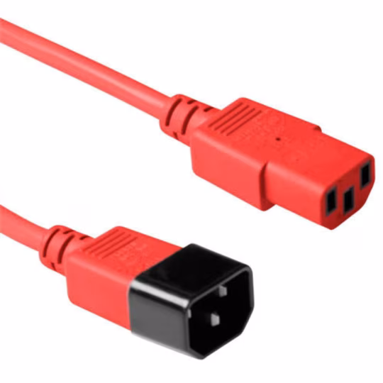 MicroConnect PE1413R3 Red power cable C14 to C13, 3M