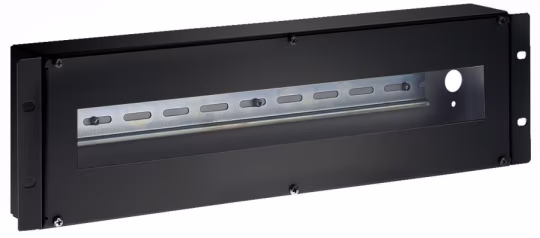 Contenitore Guida DIN 3U per Armadi 19'' Nero