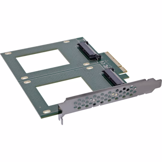 Scheda InLine PCIe a 2x U.2 NVMe interni SFF-8639 - Biforcazione, PCIe x8,ampio