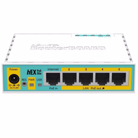 Mikrotik hEX PoE lite router cablato Fast Ethernet Bianco