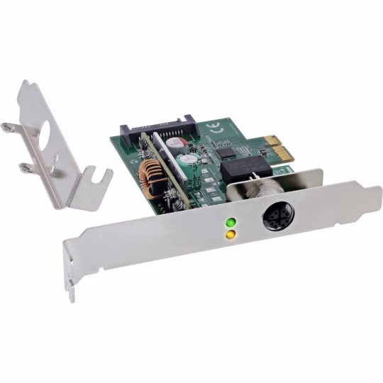 Scheda di rete InLine Gigabit, M12 x-coded, PCIe x1, 2.1, PoE+