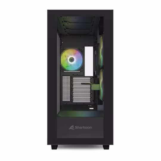 SHARKOON CASE REBEL C60 RGB BLACK ATX 2x U3, 1x Type-C,TRRS, 2x Tempered Glass, 4x 120 ARGB PWM, ARG