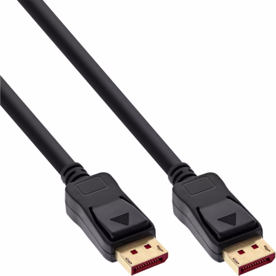 Cavo InLine DisplayPort 1.4, nero, contatti placcati oro, 2,5 m