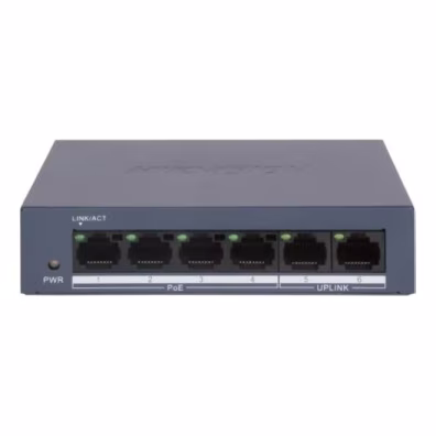 Hikvision DS-XS0106-P Switch PoE non gestito 4+2
