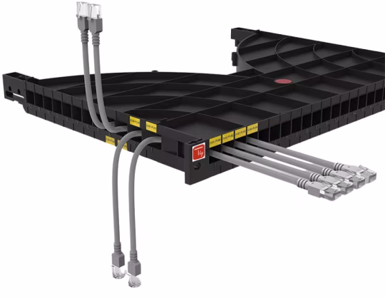 Mensola Gestione Cavi su Rack 19'' 24 Porte P.1000 mm