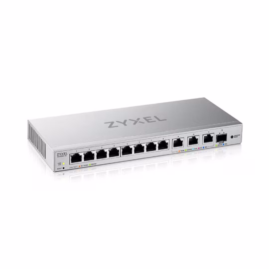 ZYXEL SWITCH SMART MANAGED 8X GB 3X 10MGBE 1X SFP+ 10GBE, - EASY MANAG, DESKTP/RACK