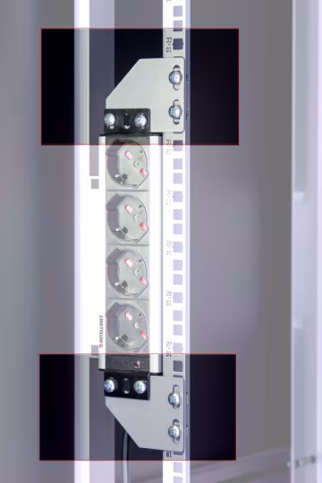 Staffe per Montaggio Verticale su Montanti Rack Silver