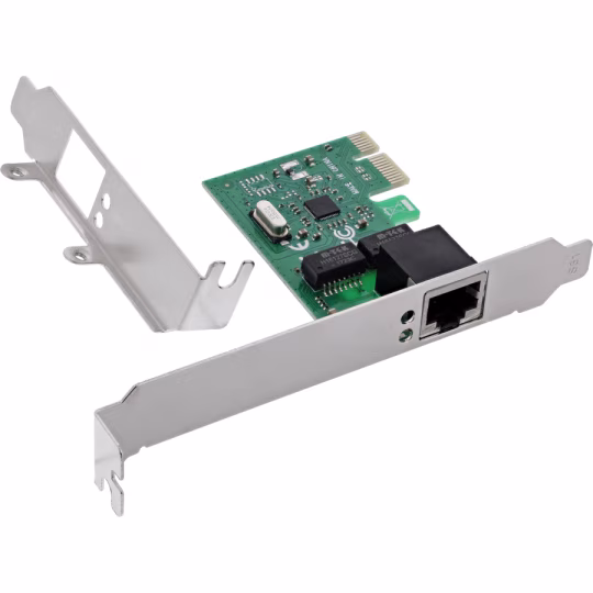 InLine Scheda di rete Gigabit, 1&times; RJ45 1 Gb/s, PCIe x1, incl. profilo basso