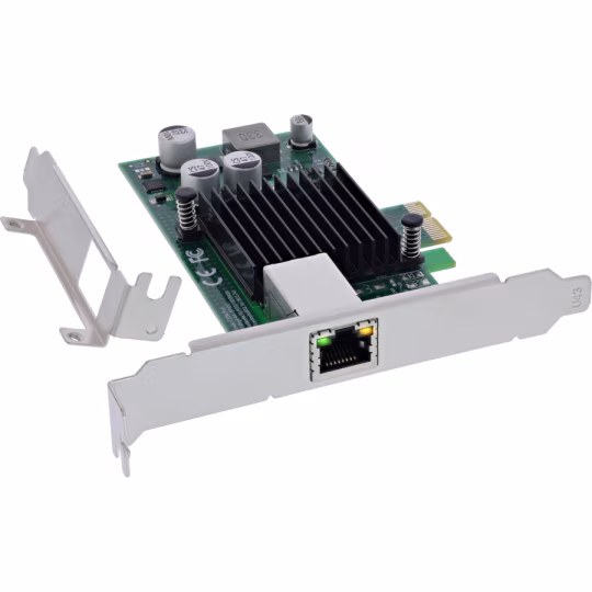 Scheda di rete InLine Gigabit, 1x RJ45 1 Gb/s, PCIe x1, PoE+