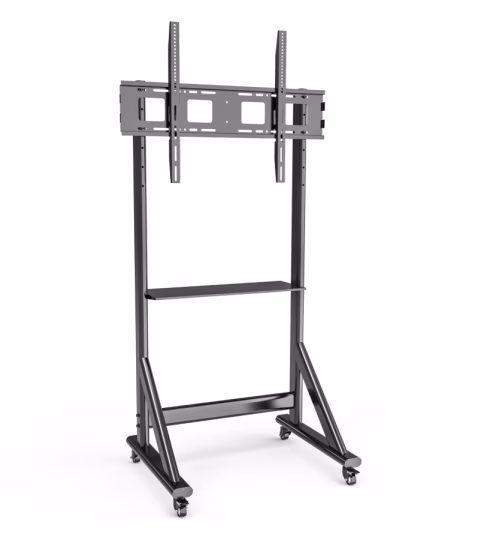 Supporto da Pavimento TV LCD/LED 55-100'' Altezza Regolabile con Mensola