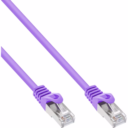 Cavo Rete Lan, SF/UTP, Cat.5e, 125Mhz, porpora, 1m, Patch Ethernet PVC, CU (100% rame)