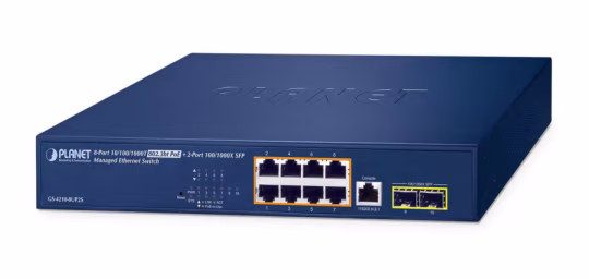 Planet GS-4210-8UP2S IPv6/IPv4. 8-Port