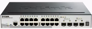 D-LINK SWITCH 16 PORTE GIGABIT + 2 PORTE SFP + 2 PORTE SFP SMART MANAGED STACKABLE