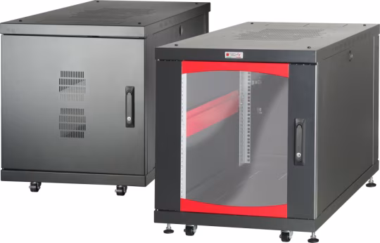 Armadio Server Rack 19'' 600x800 12 Unità Nero da sotto-scrivania