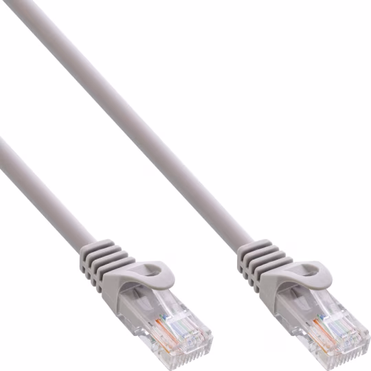 InLine Cavo Rete Lan, U/UTP, Cat.5e, 10m, Patch Ethernet PVC, CU, grigio